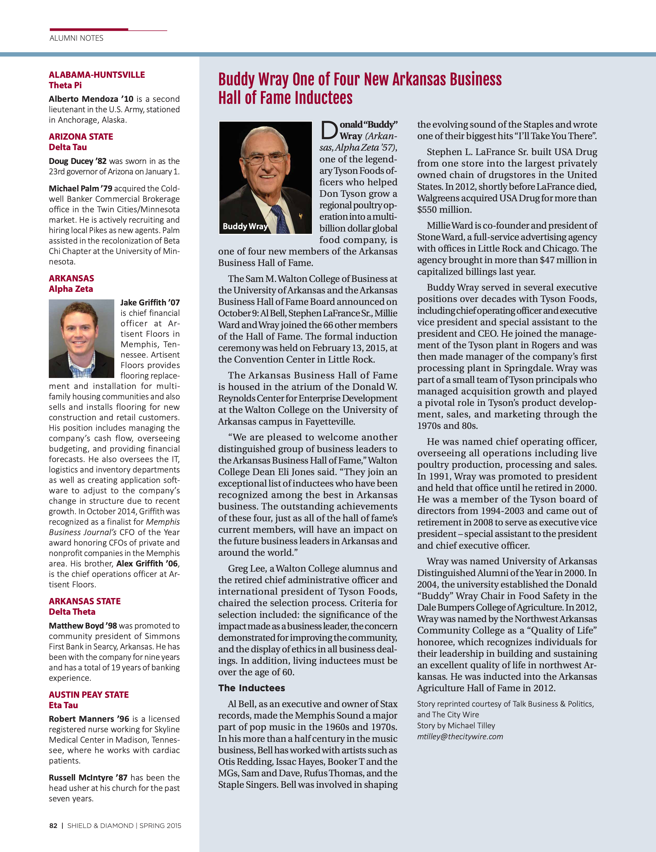 Alumni Notes, Spring 2015